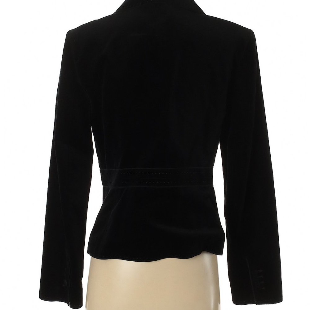 Ann Taylor Black Velvet Jacket Size 4 - Picture 4 of 12